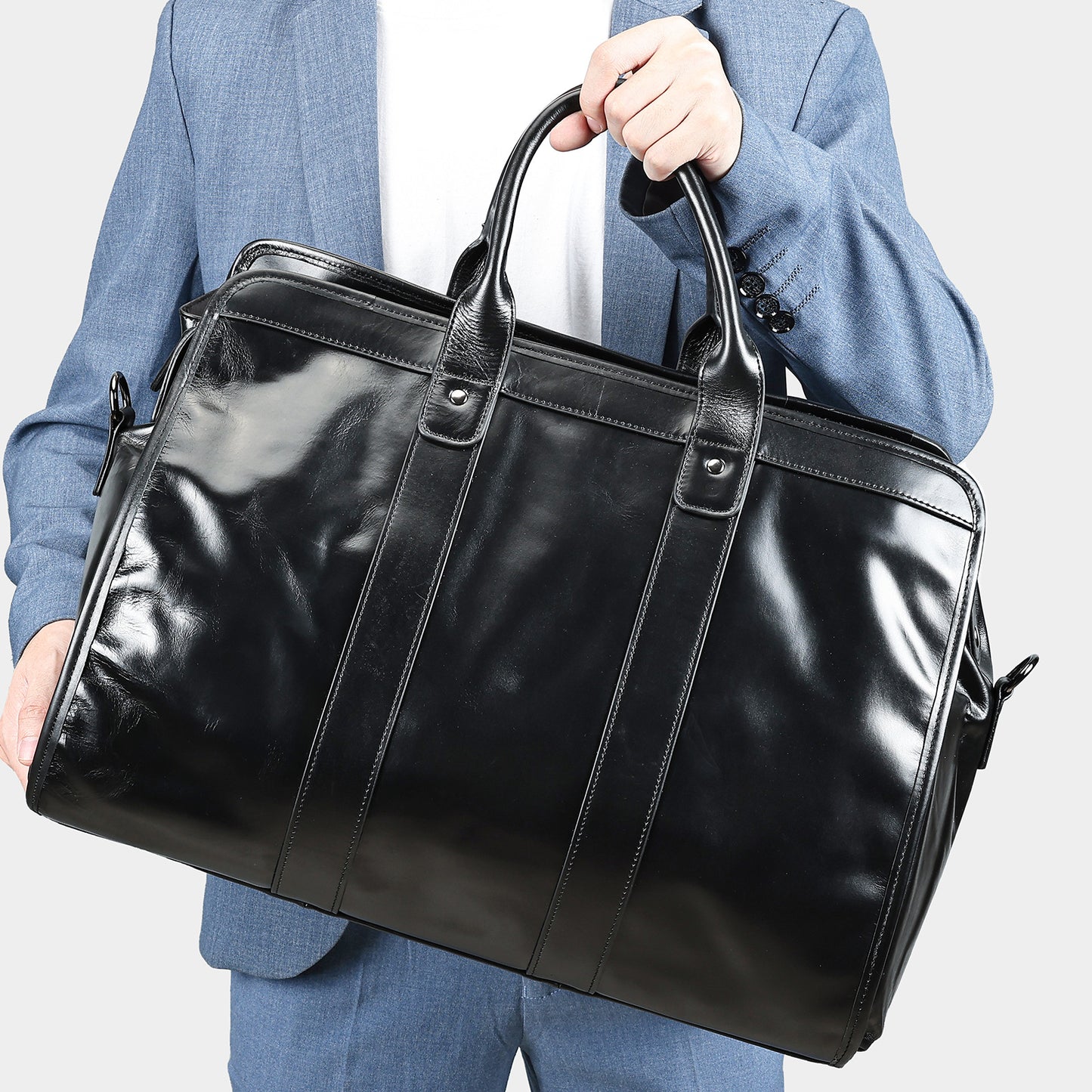 Men's First Layer Cowhide Short-distance Large Capacity Travel Bags