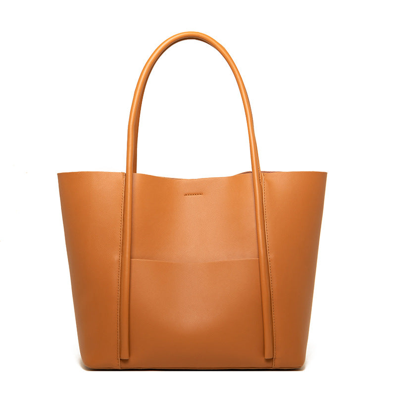 Women's Genuine Leather Autumn Portable Big Cowhide Tote Bags