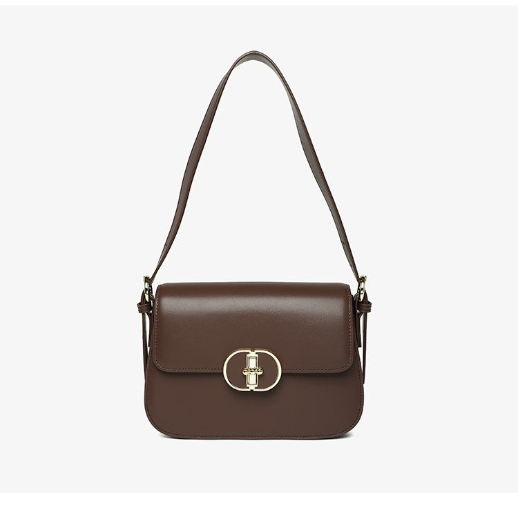 Women's Genuine Leather Commuter High-grade Underarm Small Square Bags