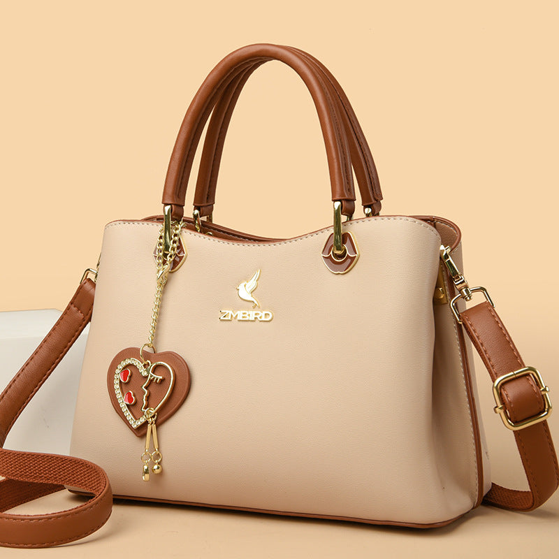 Women's Beautiful Female Fashion Color Contrast Handbags
