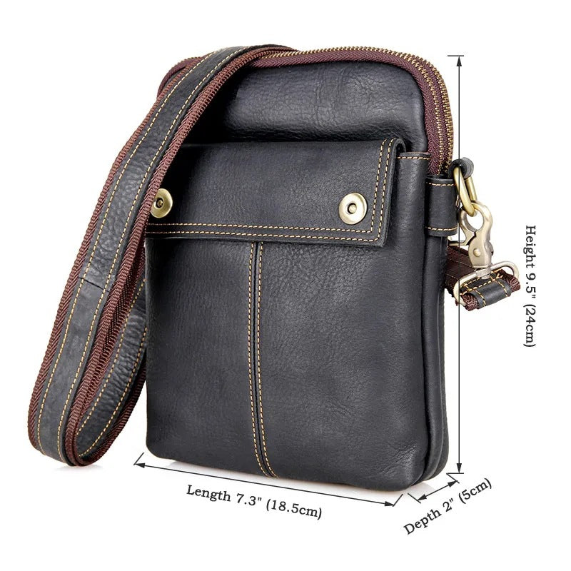 Men's Top Layer Crazy Horse Skin Lightweight Bags