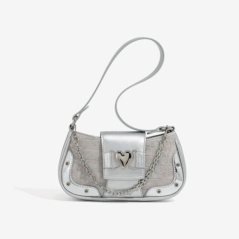Women's French Minority Chain Underarm Fashion Baguette Crossbody Bags