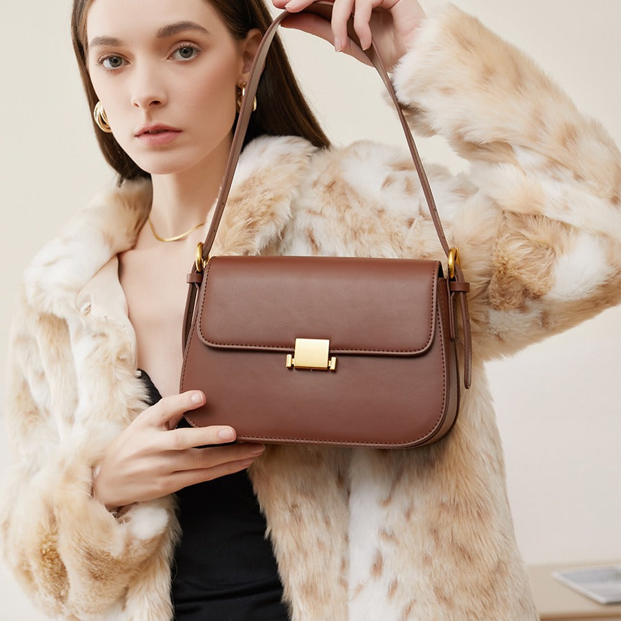 Women's Fashion High Sense Design Underarm Genuine Bags