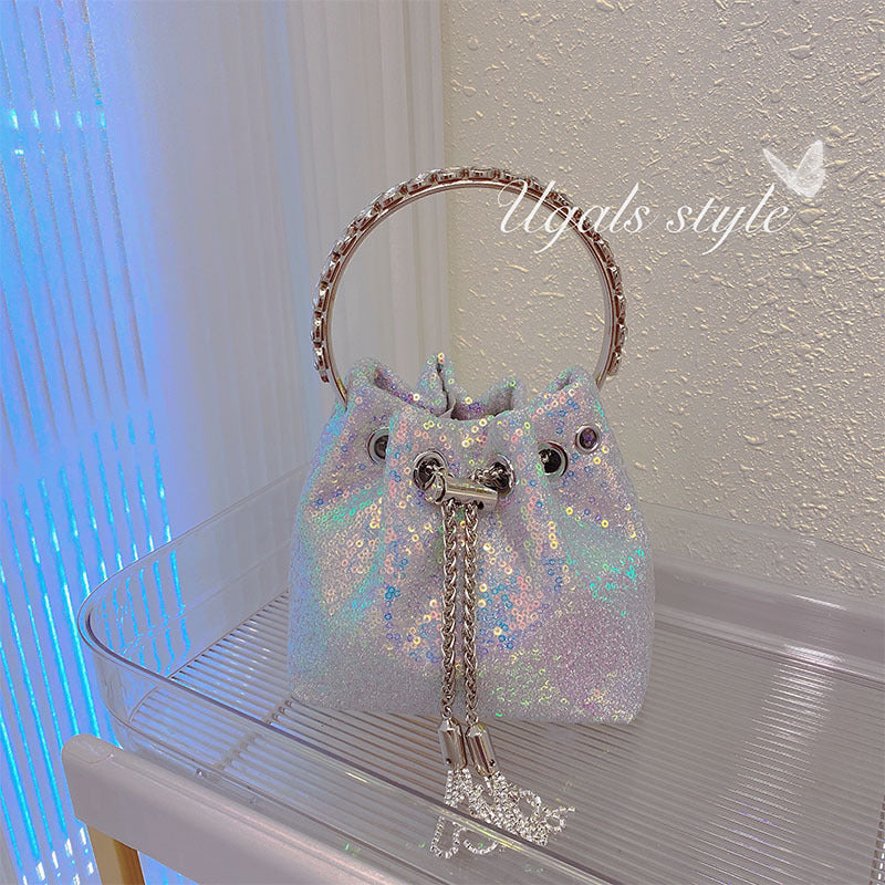 Women's Classic Sequin Chain Tassel Dinner Shoulder Bags