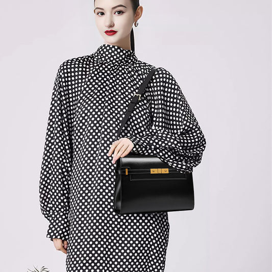 Women's Underarm Postman Baguette Genuine Leather Poplar Bags
