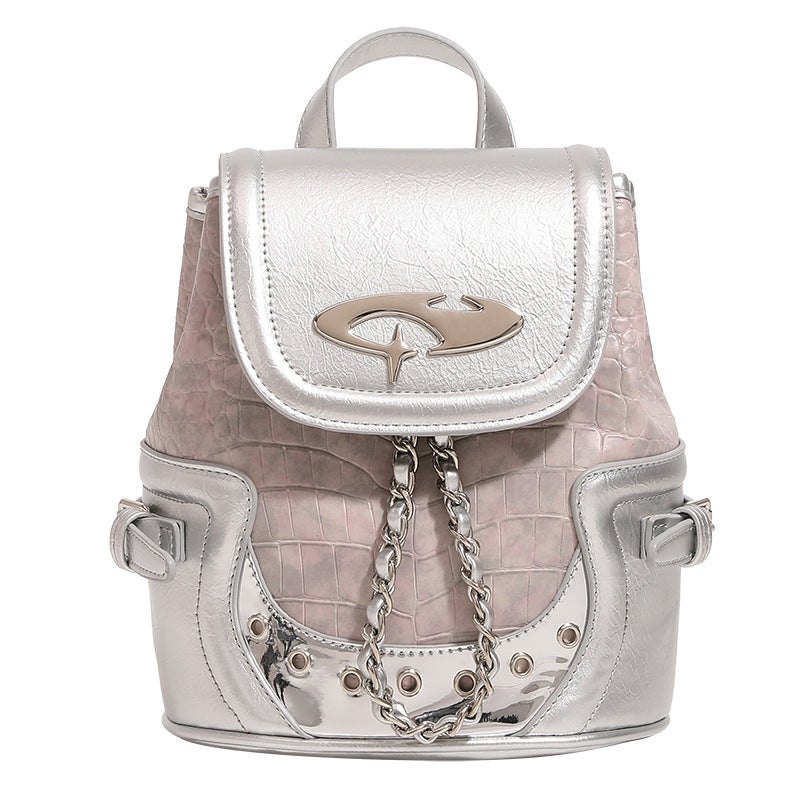 Women's Fog Pink Female Millennium Hot Crocodile Backpacks