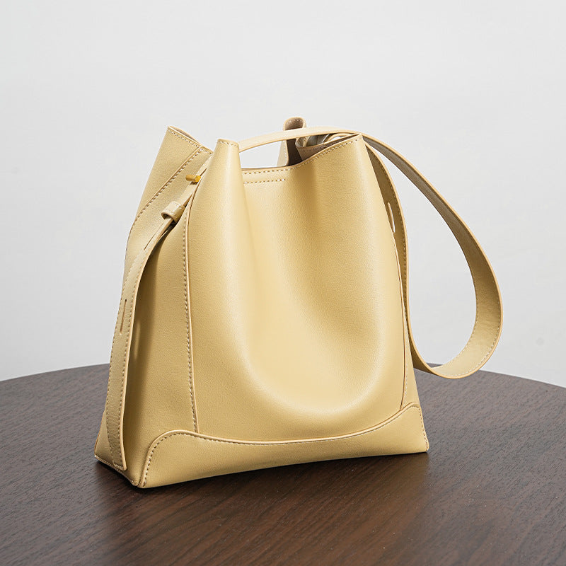 Women's Minority Commuter Genuine Leather High-grade Exquisite Bucket Bags