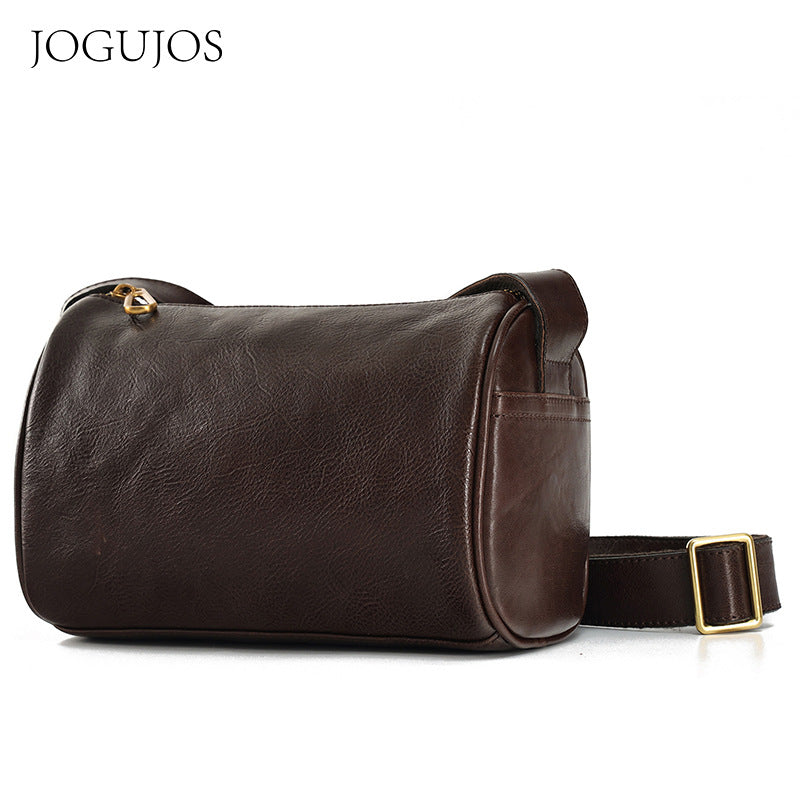 Women's Leather Retro Large Capacity Simple Crossbody Bags