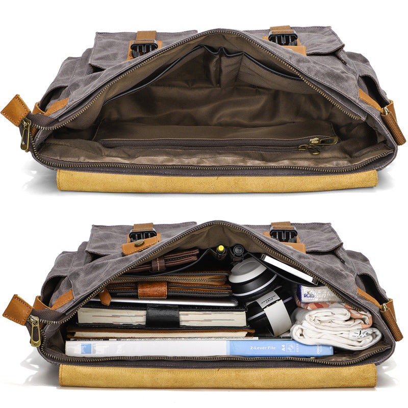 Men's Fashion Large Capacity American Retro Waterproof Men's Messenger Bags