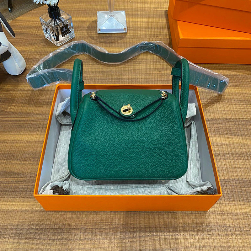 Women's First Layer Cowhide Lindi Doctor Genuine Small Square Bags