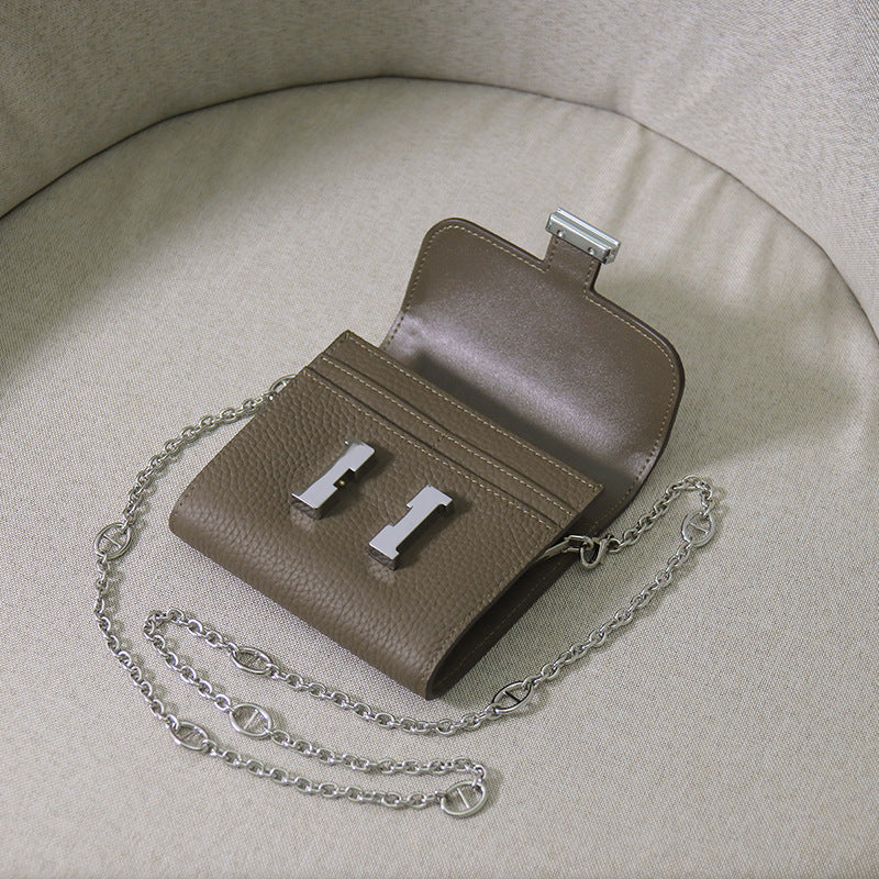 Leather Stewardess Pig Nose Chain Fashion Crossbody Bags