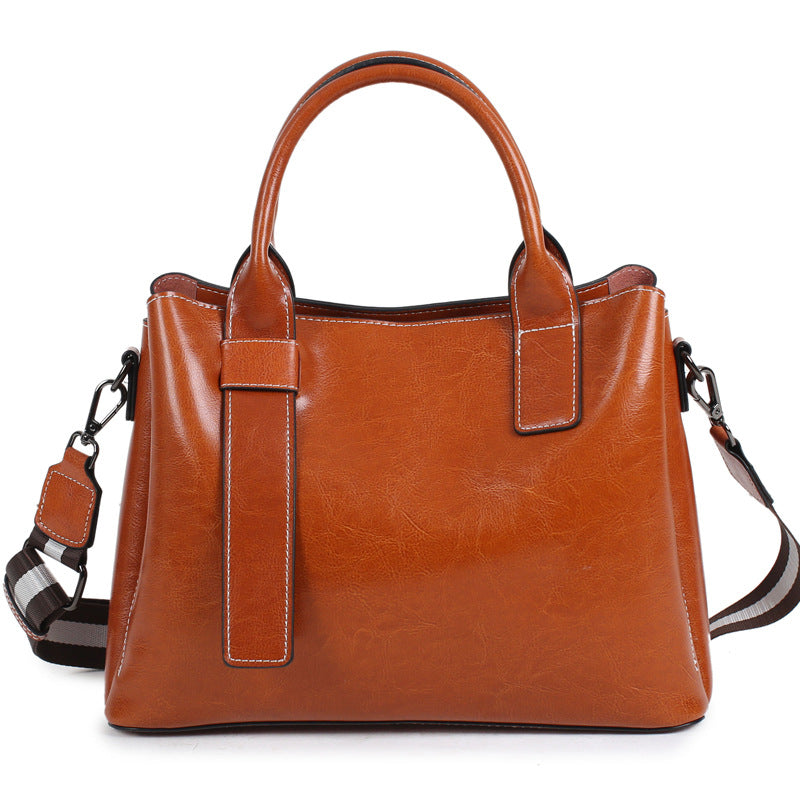 Women's Fashion Large Capacity Genuine Leather Advanced Handbags