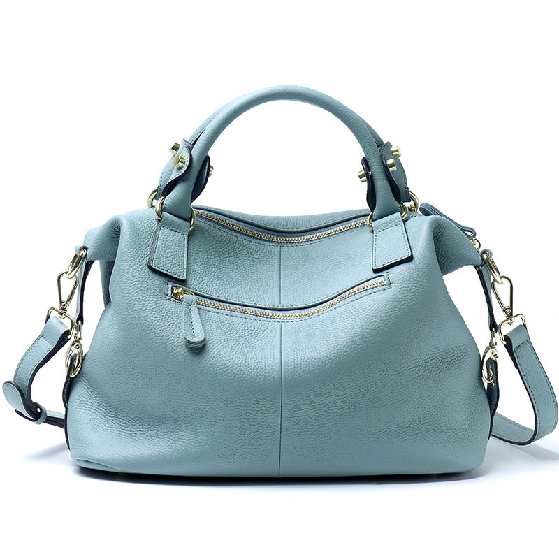 Women's First Layer Cowhide Large Capacity Genuine Handbags