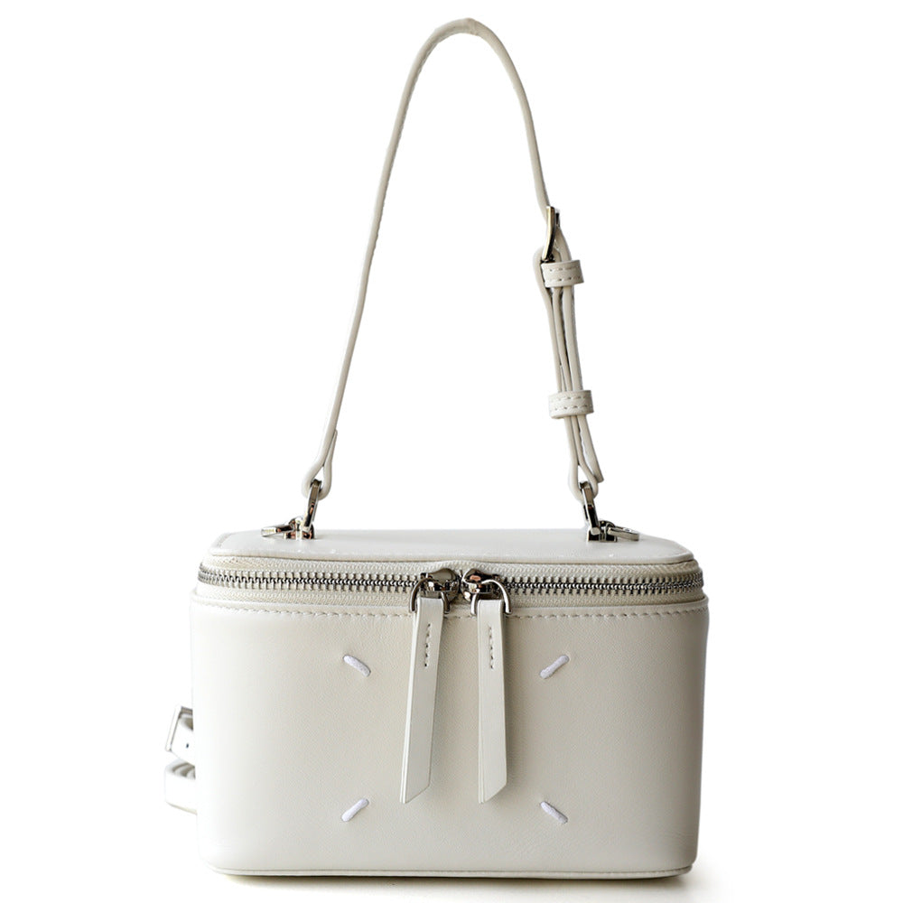 Women's Retro Sheepskin Box High-grade Genuine Leather Handbags