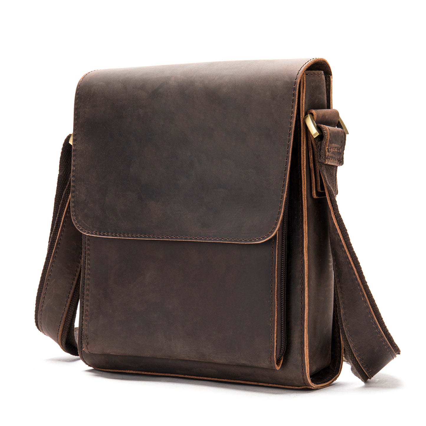 Men's Crazy Horse Leather Retro Trendy Large Men's Messenger Bags