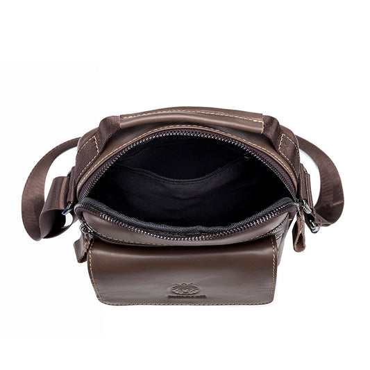 Men's First Layer Cowhide Genuine Leather Men's Shoulder Bags