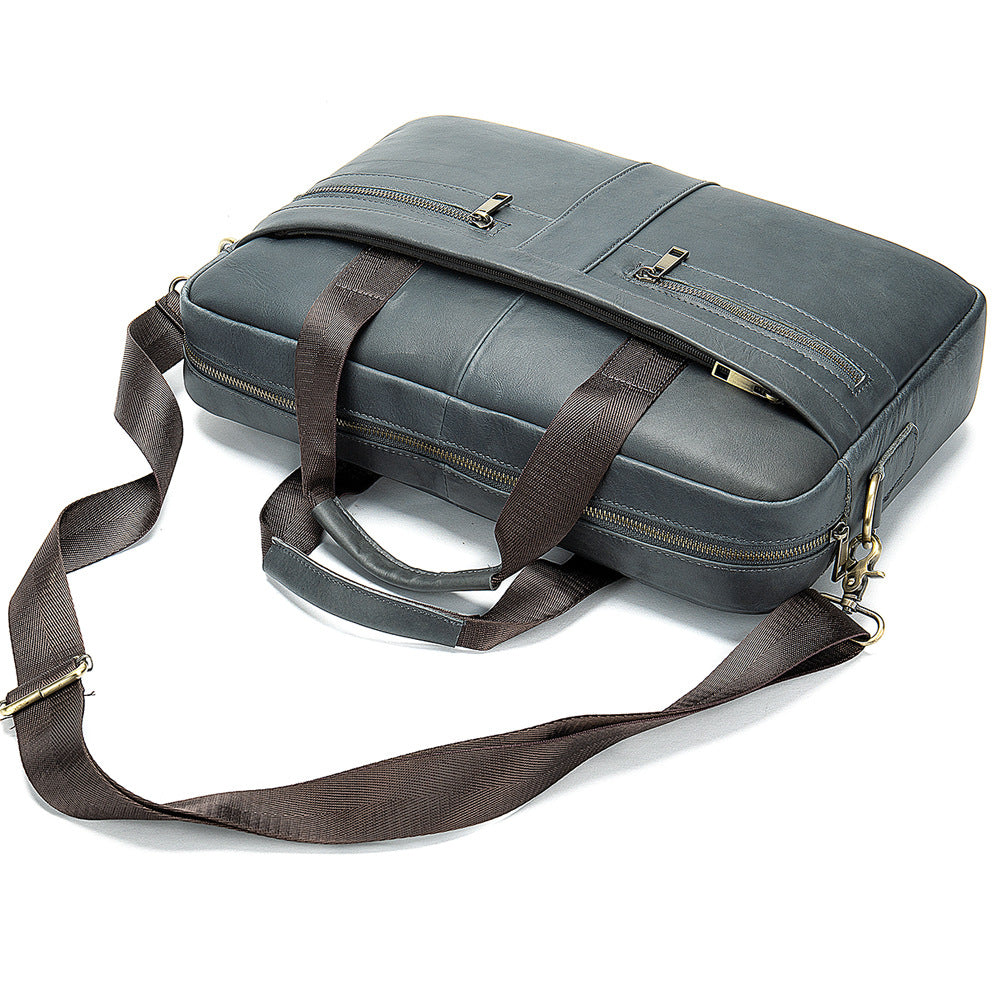 Men's Glamorous Business Leather Computer Portfolio Men's Briefcases