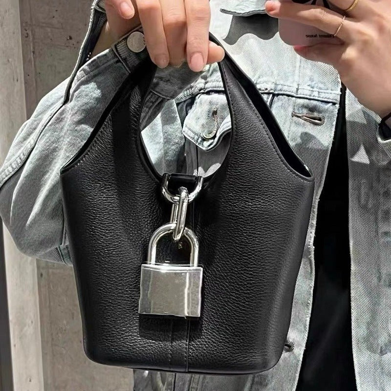 Chloe Paddington Litchi Pattern Vegetable Basket Shoulder Bags