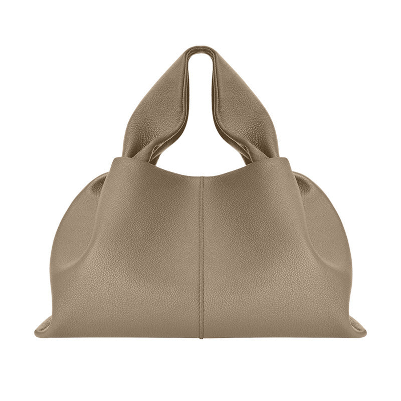 Women's First Layer Cowhide Dumpling French Niche Minority Handbags
