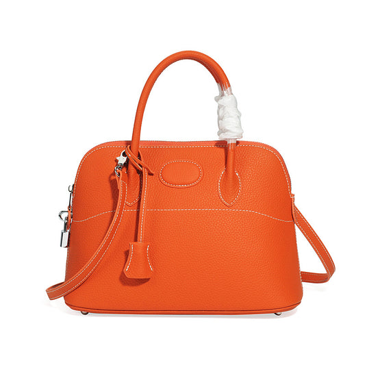 Women's Genuine Leather Trendy Lychee Pattern Cowhide Crossbody Bags