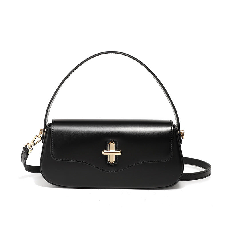 Women's Monthly Baguette Genuine Leather High-grade Underarm Bags
