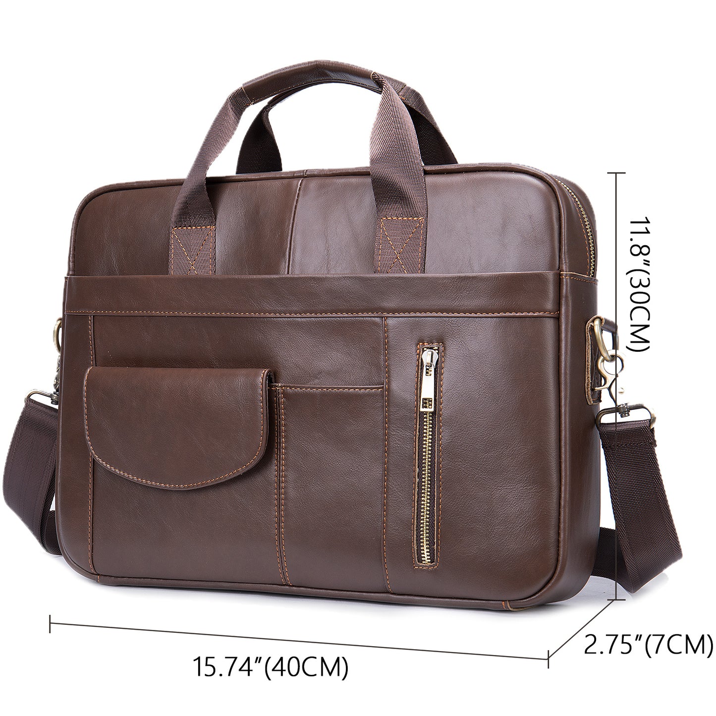 Men's Leather For First Layer Cow Computer Men's Briefcases