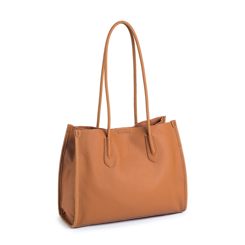 Women's Genuine Leather Niche Soft Versatile High Sense Tote Bags