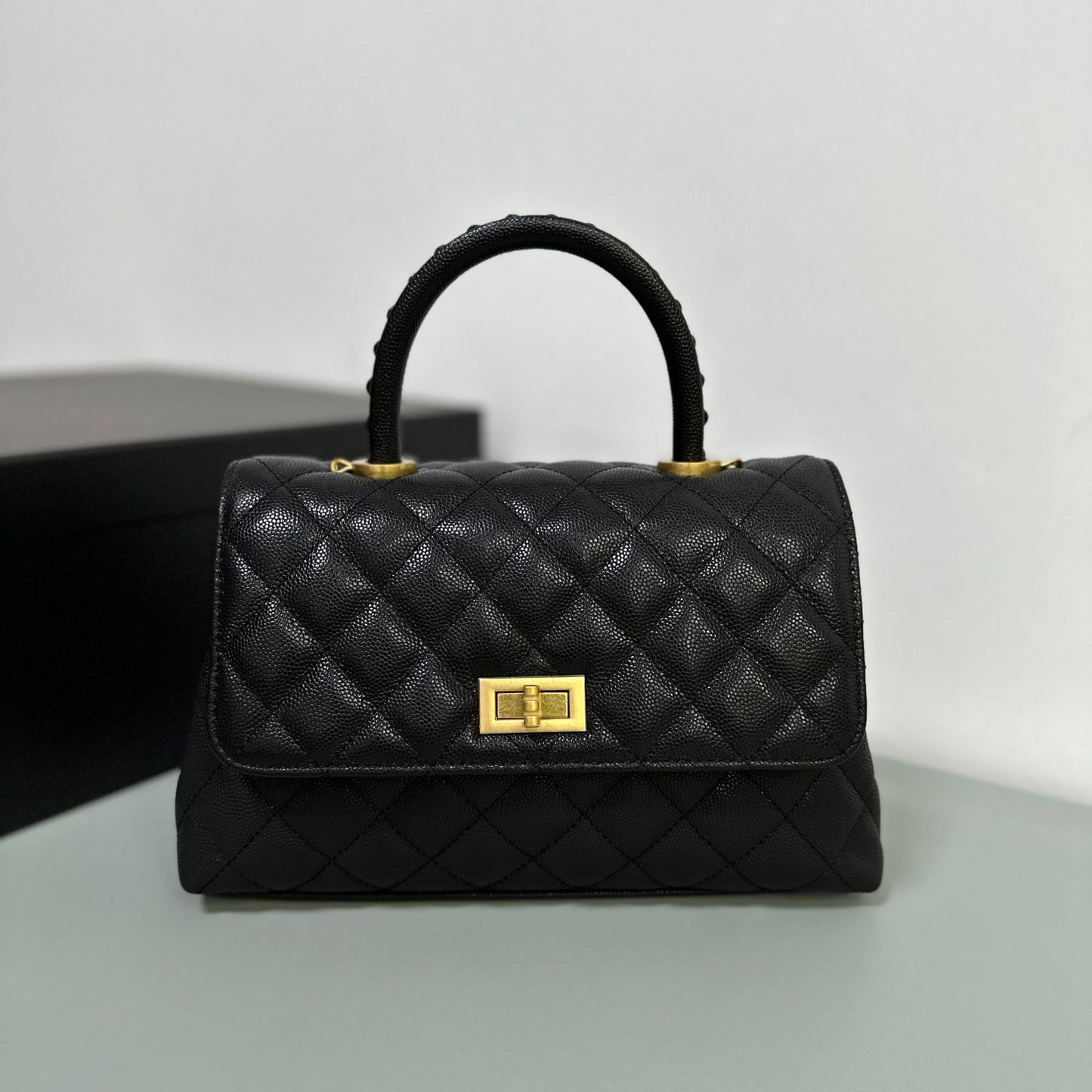 Women's Genuine Leather Caviar First Layer Cowhide Handbags
