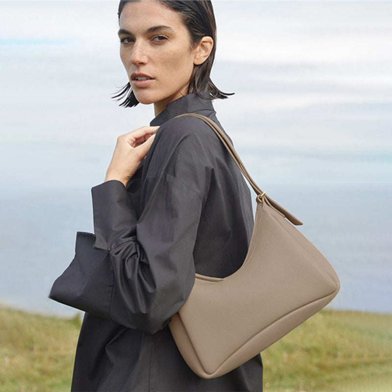 Women's Niche Design Underarm Leather Light Luxury Bags