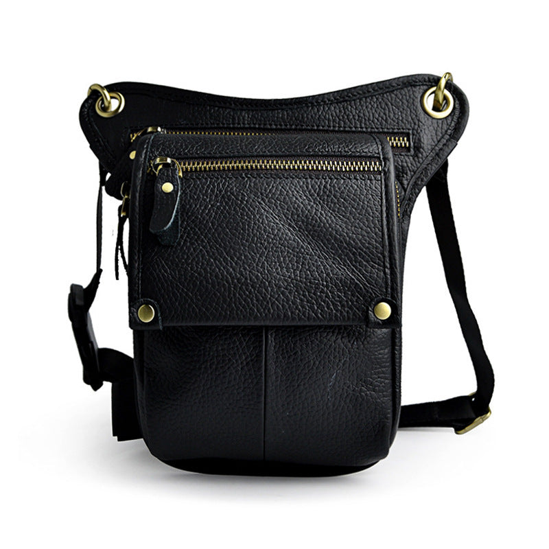 Men's First Layer Cowhide Leather Crazy Horse Men's Waist Packs