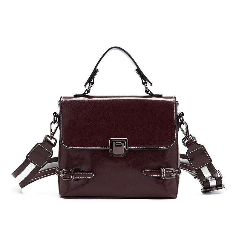 Women's First Layer Cowhide Trendy Underarm Light Shoulder Bags