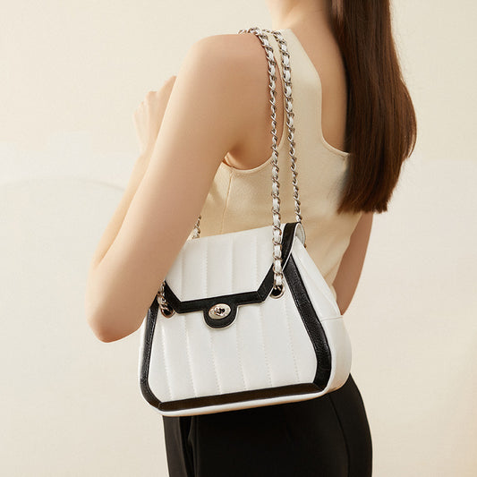 Women's Clearance Genuine Leather Underarm Chain Shoulder Bags