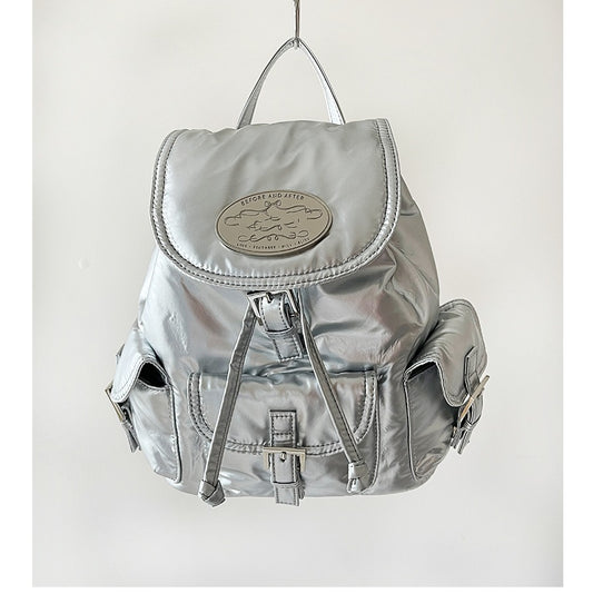 Niche Jin Nylon Quilted Flip Drawstring Backpacks