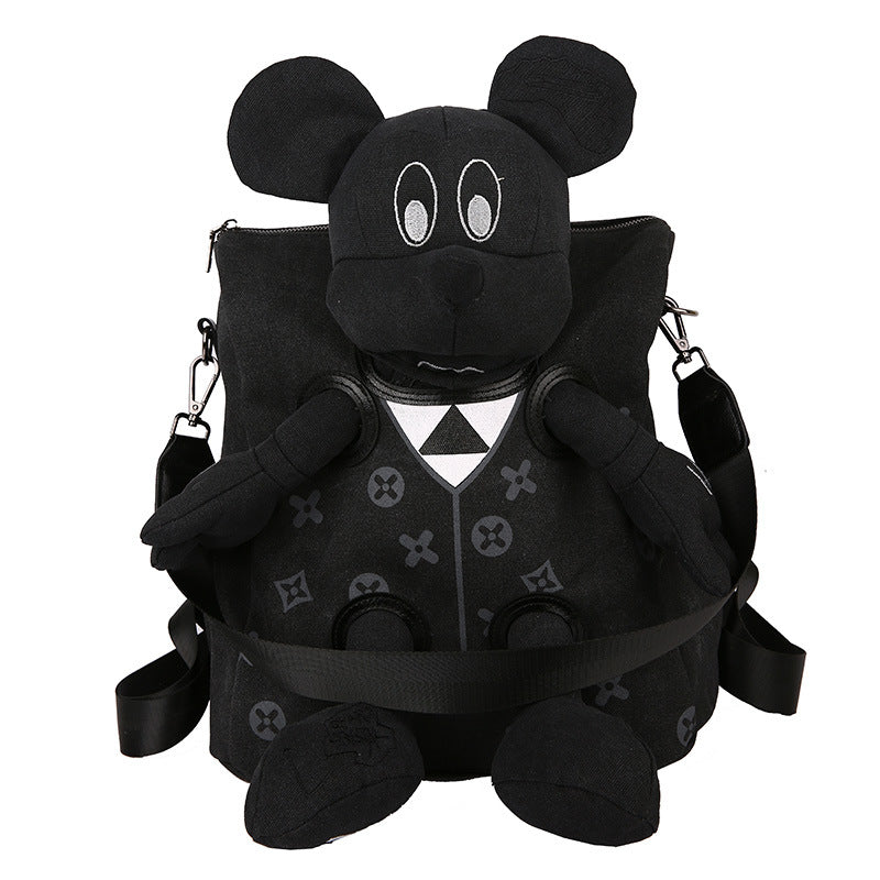 Mickey Canvas Female Leisure Large Capacity Backpacks