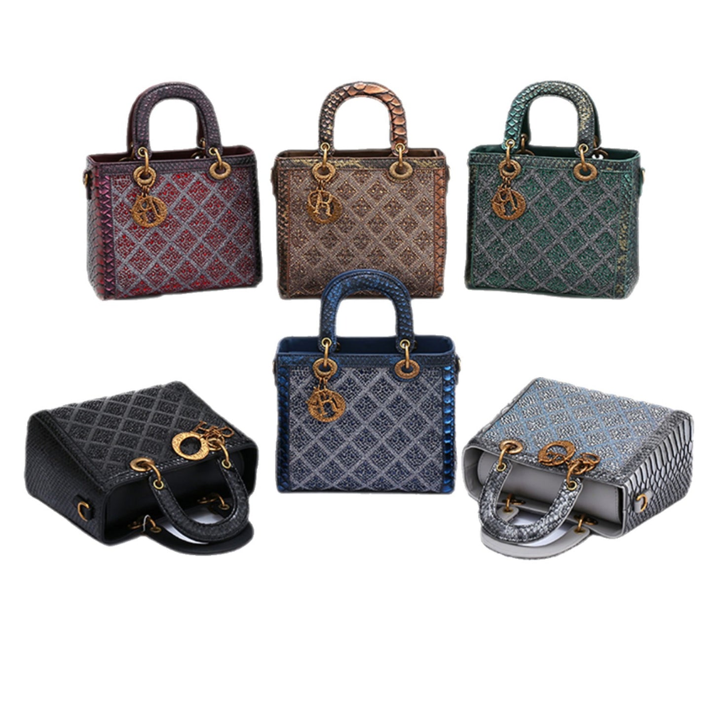Women's Snake Pattern Diana Popular Style For Crossbody Bags