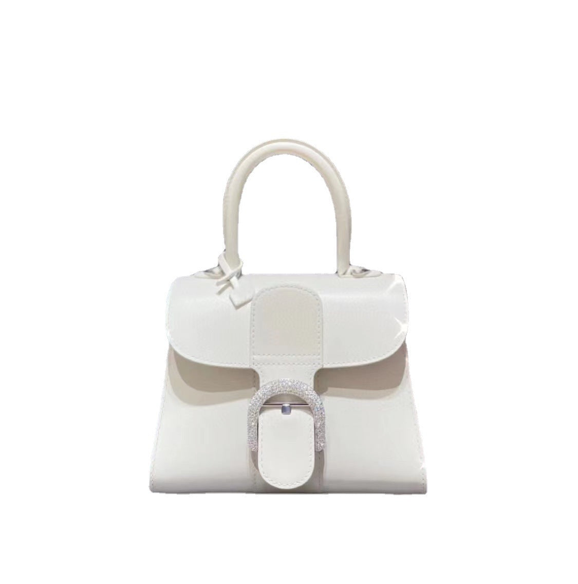 Women's Belgium Color Matching Cowhide Vachette Clasp Handbags