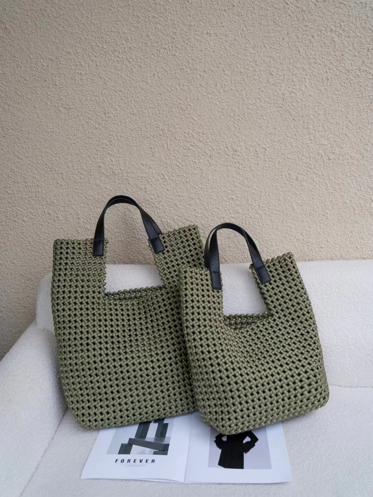 Luxury Hand-woven Silk Satin Windmill Knot Hollow Handbags