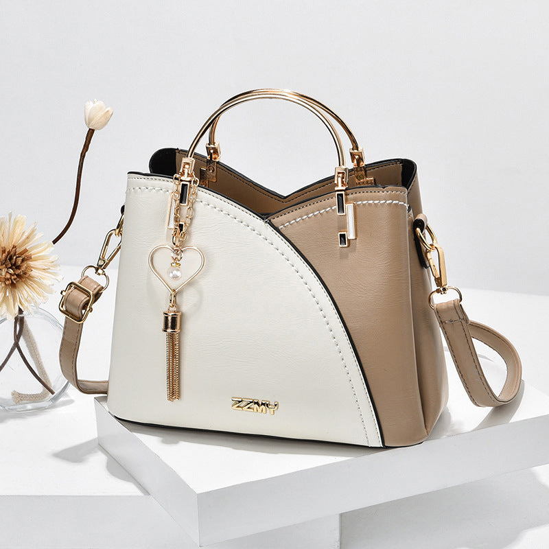 Women's Classy Patchwork Fashion Leather Shaping Handbags
