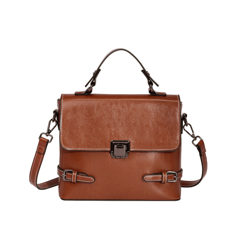 Women's First Layer Cowhide Trendy Underarm Light Shoulder Bags