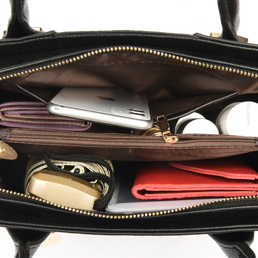 Women's Simple Mother Korean Style Crocodile Pattern Bags