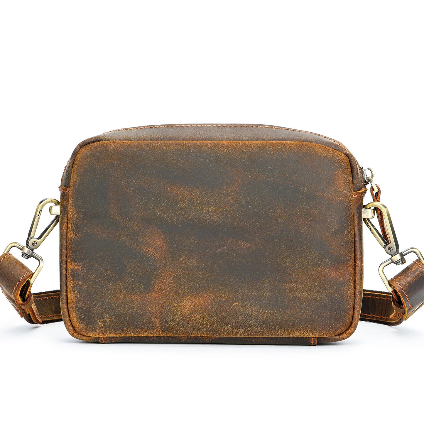 Men's Hand-held Retro Crazy Horse Leather Waterproof Bags