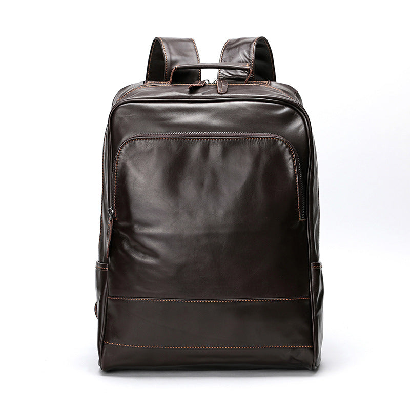 Women's & Men's & Genuine Leather Large Capacity Business Computer Backpacks