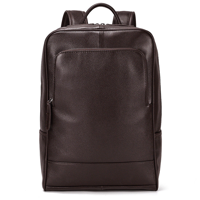 Elegant Men's Fashion Leather Cowhide Commuter Backpacks