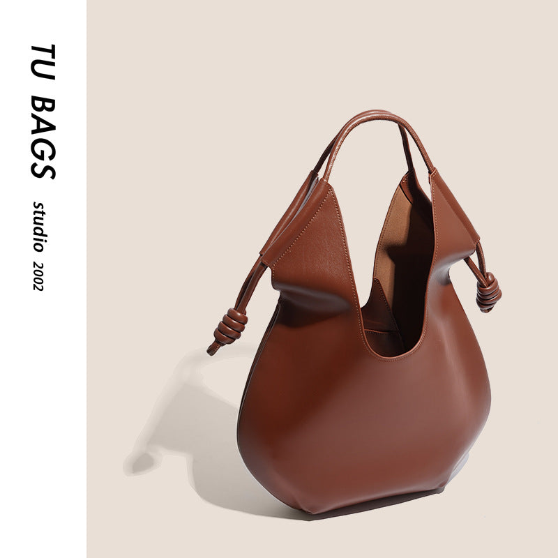 Women's Genuine Leather Underarm Autumn Large Capacity Solid Armpit Bags
