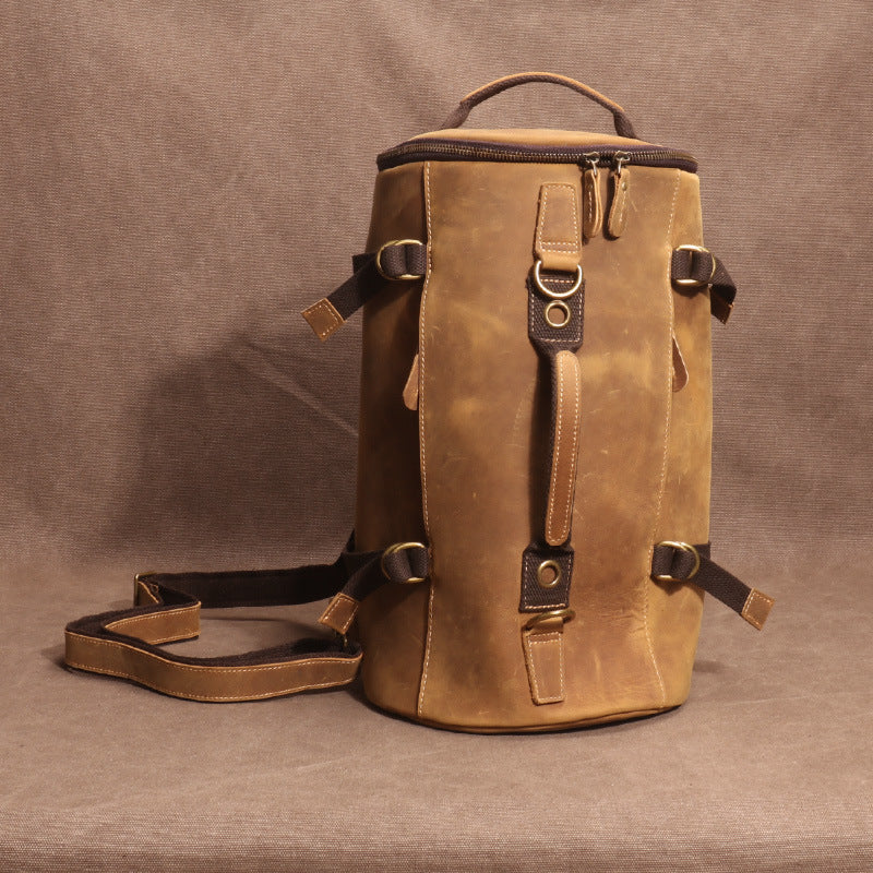 Men's Crazy Horse Leather Large Capacity First Bags