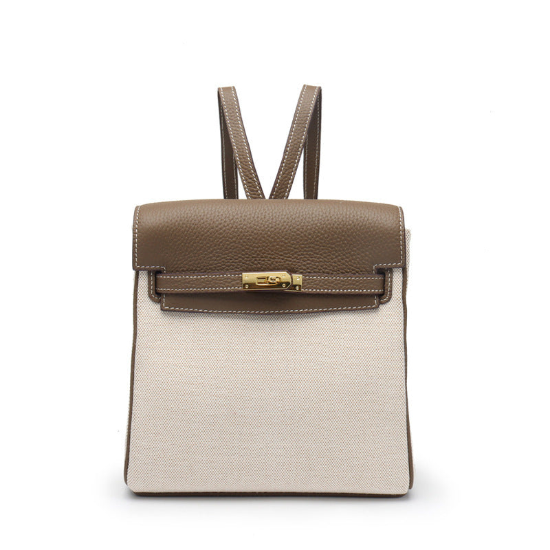 Women's With First Layer Cowhide Fashion Genuine Backpacks