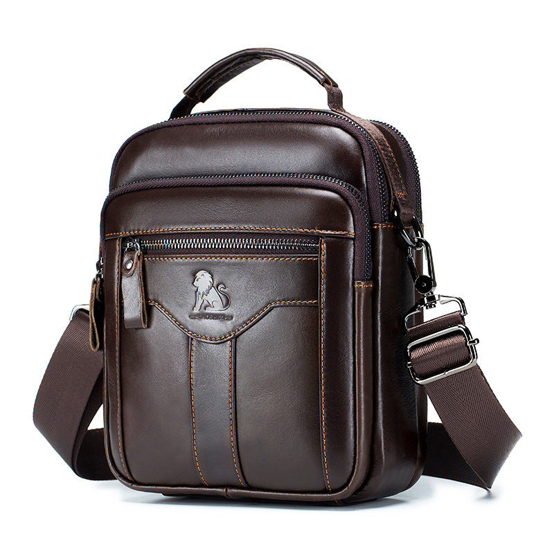 Men's Lion Fashion Pouch Trendy Retro Top Men's Messenger Bags