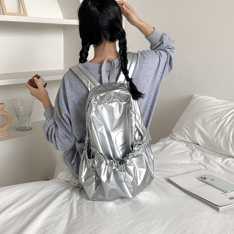 Soft Leather High-grade Sier Korean Niche Backpacks