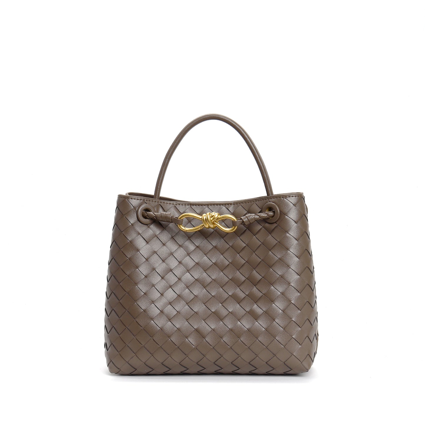 Women's Trendy Fashion Rhombus Genuine Leather Woven Shoulder Bags