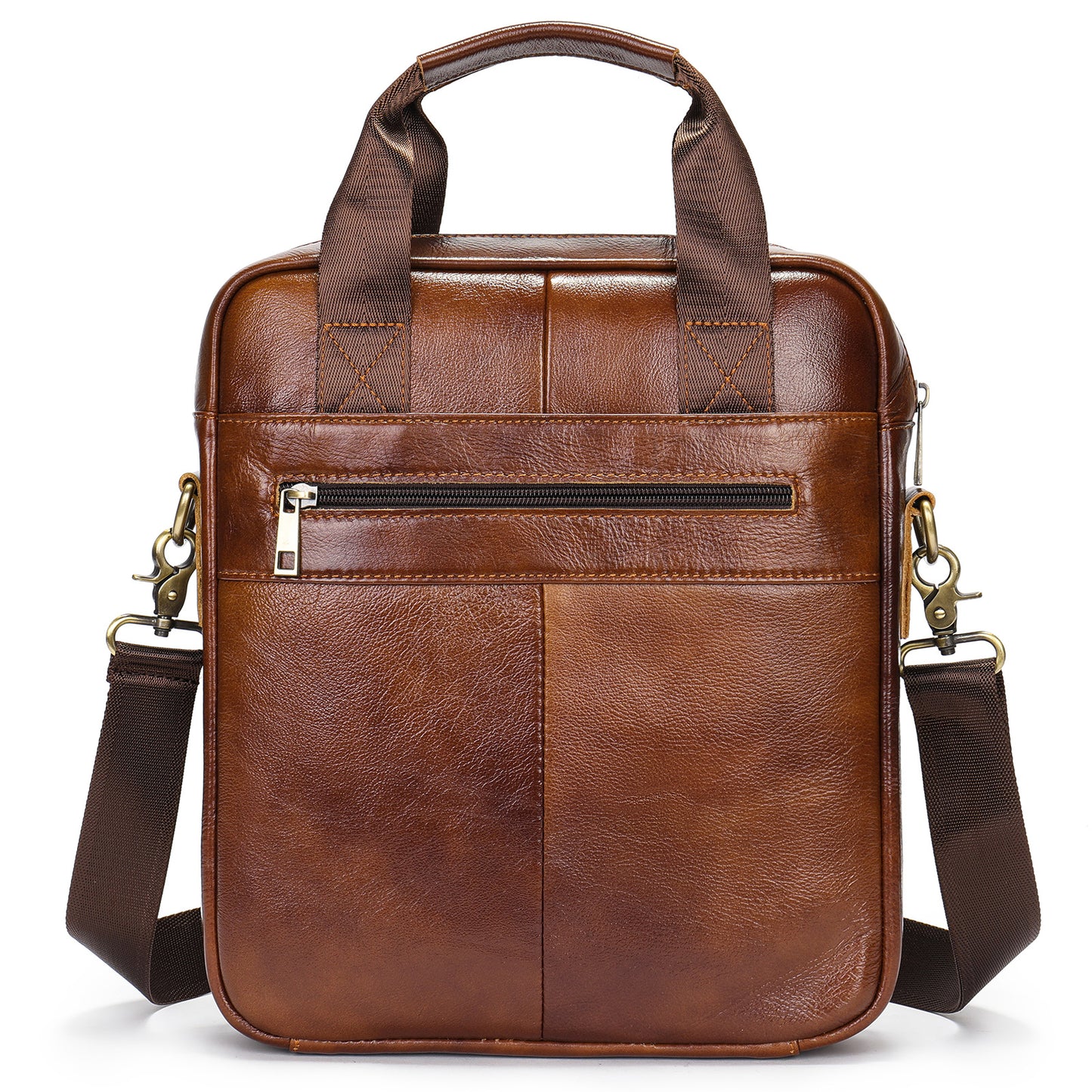 Men's First Layer Cowhide Business Vertical Portable Men's Shoulder Bags